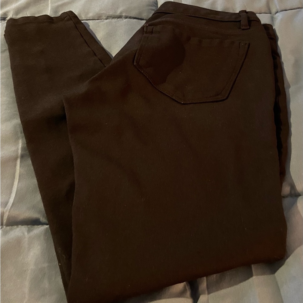 LOFT SIZE 2 BLACK FIVE POCKET BUTTON FLY LEGGINGS